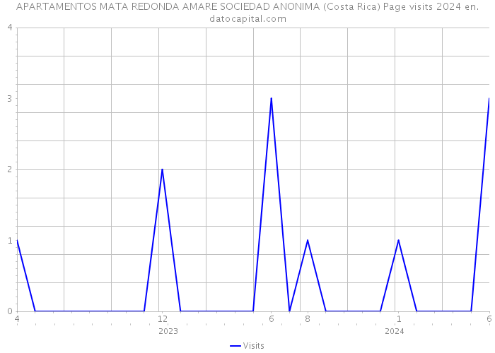 APARTAMENTOS MATA REDONDA AMARE SOCIEDAD ANONIMA (Costa Rica) Page visits 2024 