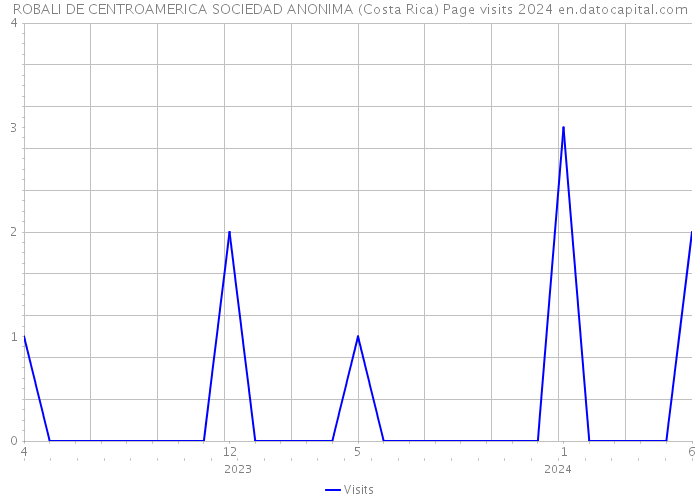 ROBALI DE CENTROAMERICA SOCIEDAD ANONIMA (Costa Rica) Page visits 2024 