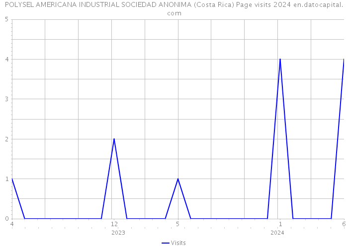 POLYSEL AMERICANA INDUSTRIAL SOCIEDAD ANONIMA (Costa Rica) Page visits 2024 