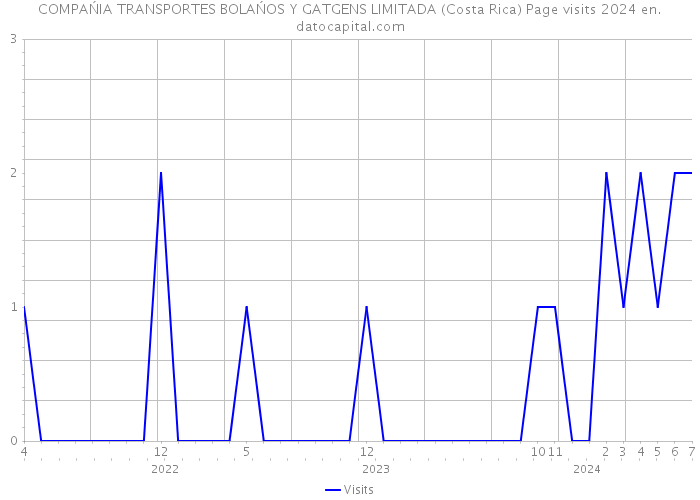 COMPAŃIA TRANSPORTES BOLAŃOS Y GATGENS LIMITADA (Costa Rica) Page visits 2024 
