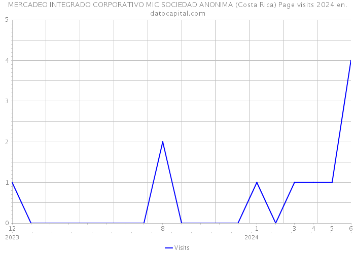 MERCADEO INTEGRADO CORPORATIVO MIC SOCIEDAD ANONIMA (Costa Rica) Page visits 2024 