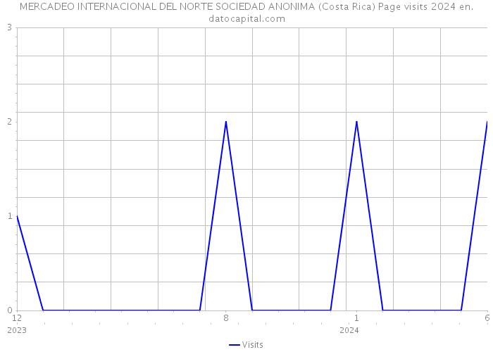 MERCADEO INTERNACIONAL DEL NORTE SOCIEDAD ANONIMA (Costa Rica) Page visits 2024 