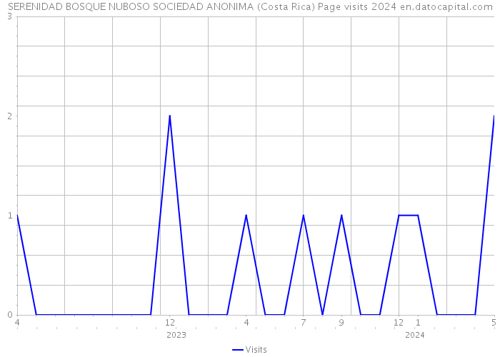 SERENIDAD BOSQUE NUBOSO SOCIEDAD ANONIMA (Costa Rica) Page visits 2024 