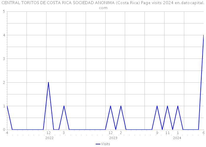 CENTRAL TORITOS DE COSTA RICA SOCIEDAD ANONIMA (Costa Rica) Page visits 2024 