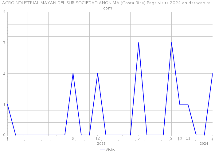 AGROINDUSTRIAL MAYAN DEL SUR SOCIEDAD ANONIMA (Costa Rica) Page visits 2024 