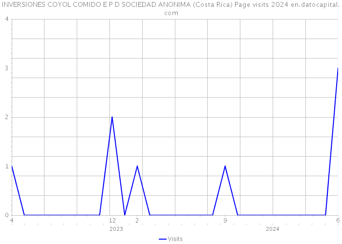 INVERSIONES COYOL COMIDO E P D SOCIEDAD ANONIMA (Costa Rica) Page visits 2024 