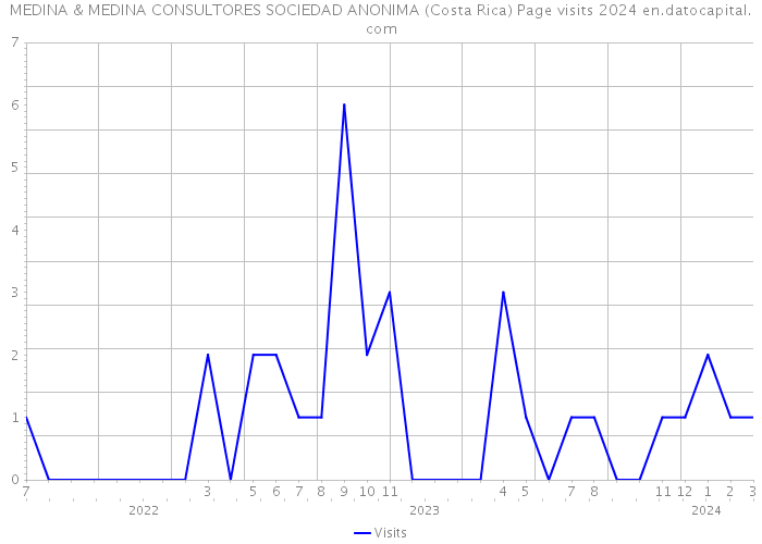 MEDINA & MEDINA CONSULTORES SOCIEDAD ANONIMA (Costa Rica) Page visits 2024 