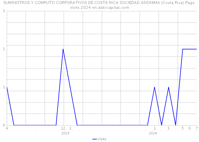 SUMINISTROS Y COMPUTO CORPORATIVOS DE COSTA RICA SOCIEDAD ANONIMA (Costa Rica) Page visits 2024 