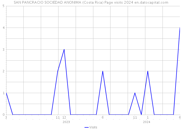 SAN PANCRACIO SOCIEDAD ANONIMA (Costa Rica) Page visits 2024 