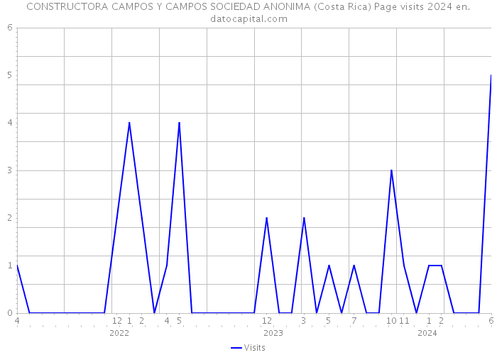 CONSTRUCTORA CAMPOS Y CAMPOS SOCIEDAD ANONIMA (Costa Rica) Page visits 2024 