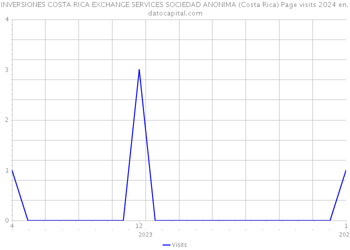 INVERSIONES COSTA RICA EXCHANGE SERVICES SOCIEDAD ANONIMA (Costa Rica) Page visits 2024 
