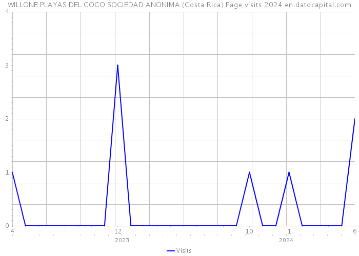 WILLONE PLAYAS DEL COCO SOCIEDAD ANONIMA (Costa Rica) Page visits 2024 