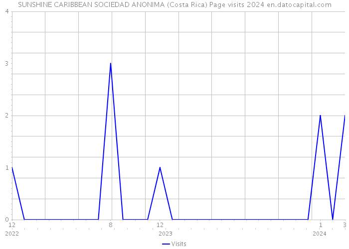 SUNSHINE CARIBBEAN SOCIEDAD ANONIMA (Costa Rica) Page visits 2024 