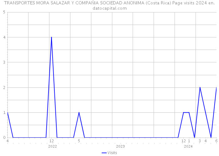 TRANSPORTES MORA SALAZAR Y COMPAŃIA SOCIEDAD ANONIMA (Costa Rica) Page visits 2024 