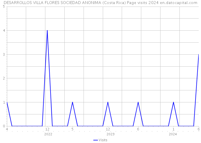 DESARROLLOS VILLA FLORES SOCIEDAD ANONIMA (Costa Rica) Page visits 2024 