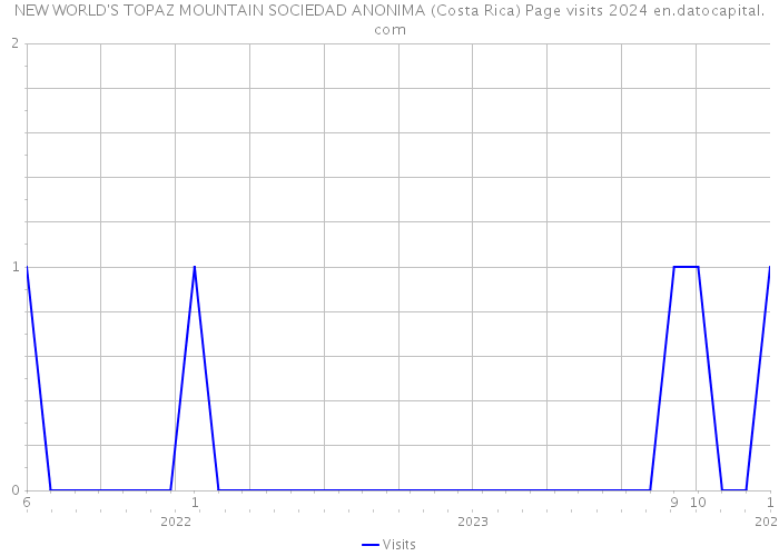 NEW WORLD'S TOPAZ MOUNTAIN SOCIEDAD ANONIMA (Costa Rica) Page visits 2024 