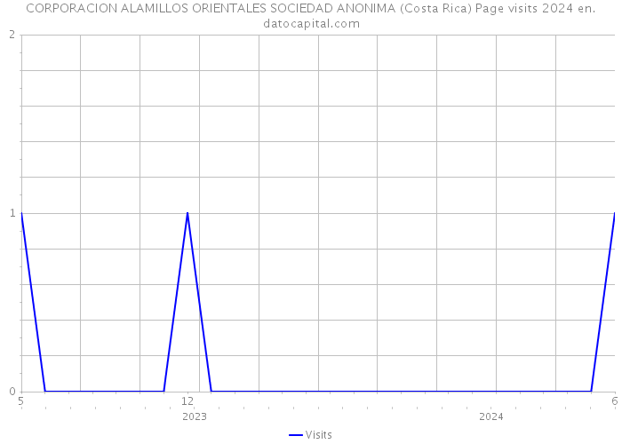 CORPORACION ALAMILLOS ORIENTALES SOCIEDAD ANONIMA (Costa Rica) Page visits 2024 