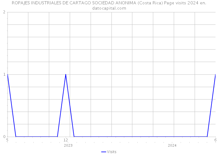 ROPAJES INDUSTRIALES DE CARTAGO SOCIEDAD ANONIMA (Costa Rica) Page visits 2024 