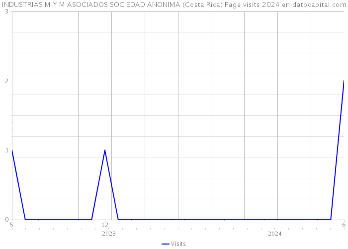 INDUSTRIAS M Y M ASOCIADOS SOCIEDAD ANONIMA (Costa Rica) Page visits 2024 