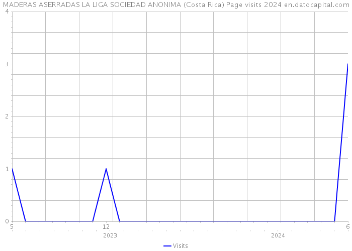 MADERAS ASERRADAS LA LIGA SOCIEDAD ANONIMA (Costa Rica) Page visits 2024 