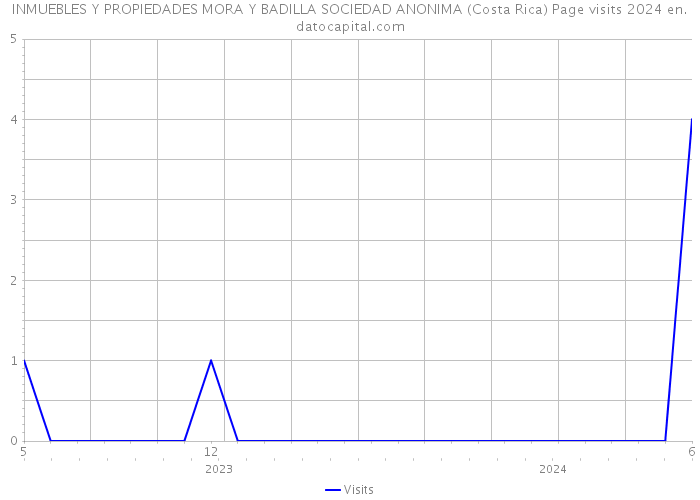 INMUEBLES Y PROPIEDADES MORA Y BADILLA SOCIEDAD ANONIMA (Costa Rica) Page visits 2024 