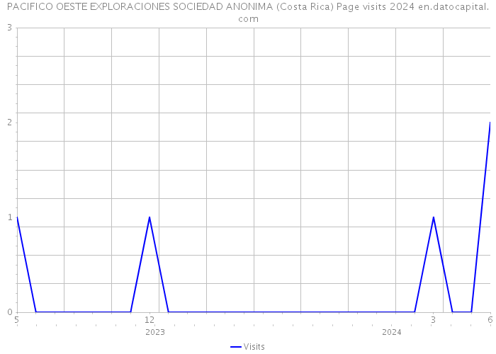 PACIFICO OESTE EXPLORACIONES SOCIEDAD ANONIMA (Costa Rica) Page visits 2024 
