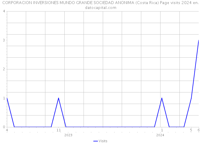 CORPORACION INVERSIONES MUNDO GRANDE SOCIEDAD ANONIMA (Costa Rica) Page visits 2024 