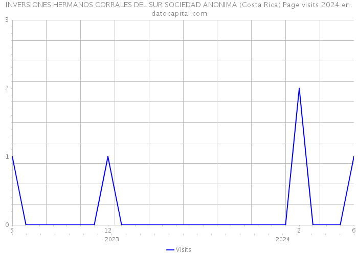 INVERSIONES HERMANOS CORRALES DEL SUR SOCIEDAD ANONIMA (Costa Rica) Page visits 2024 