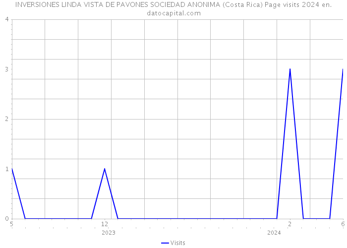 INVERSIONES LINDA VISTA DE PAVONES SOCIEDAD ANONIMA (Costa Rica) Page visits 2024 