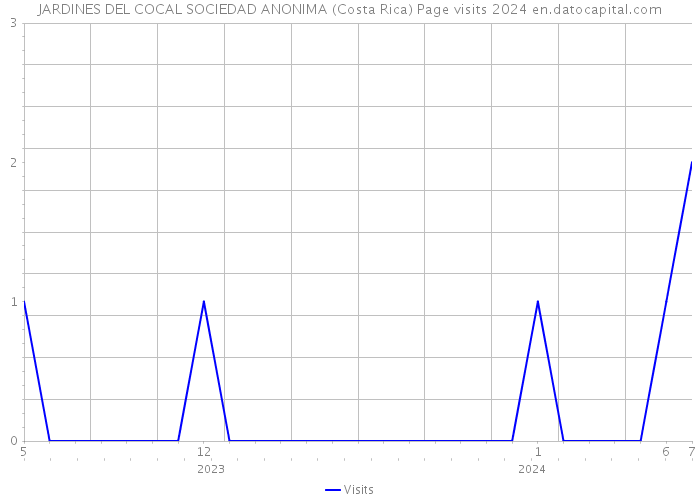 JARDINES DEL COCAL SOCIEDAD ANONIMA (Costa Rica) Page visits 2024 