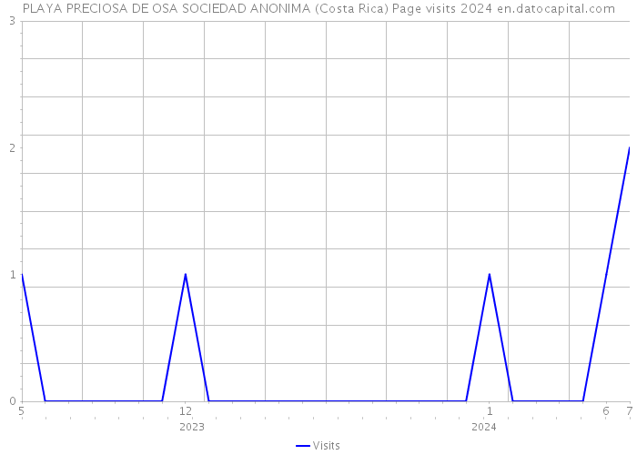 PLAYA PRECIOSA DE OSA SOCIEDAD ANONIMA (Costa Rica) Page visits 2024 