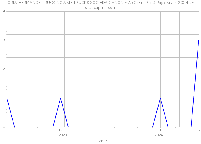 LORIA HERMANOS TRUCKING AND TRUCKS SOCIEDAD ANONIMA (Costa Rica) Page visits 2024 