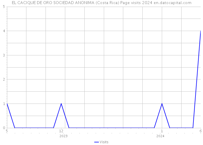EL CACIQUE DE ORO SOCIEDAD ANONIMA (Costa Rica) Page visits 2024 