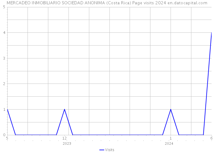 MERCADEO INMOBILIARIO SOCIEDAD ANONIMA (Costa Rica) Page visits 2024 