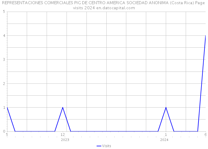 REPRESENTACIONES COMERCIALES PIG DE CENTRO AMERICA SOCIEDAD ANONIMA (Costa Rica) Page visits 2024 