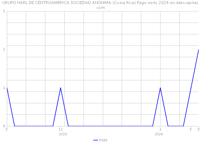 GRUPO HARL DE CENTROAMERICA SOCIEDAD ANONIMA (Costa Rica) Page visits 2024 