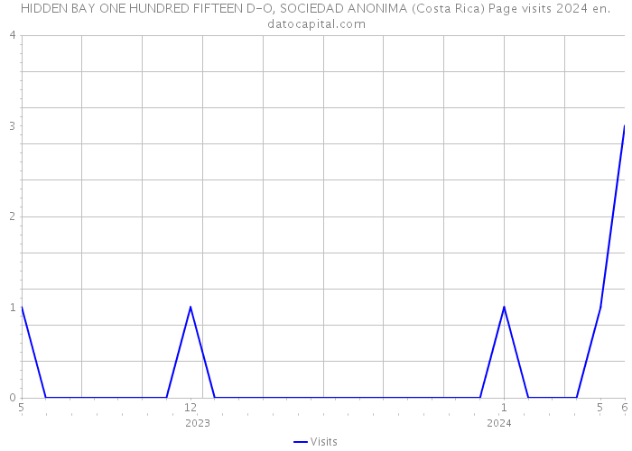 HIDDEN BAY ONE HUNDRED FIFTEEN D-O, SOCIEDAD ANONIMA (Costa Rica) Page visits 2024 