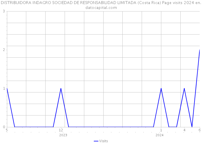 DISTRIBUIDORA INDAGRO SOCIEDAD DE RESPONSABILIDAD LIMITADA (Costa Rica) Page visits 2024 