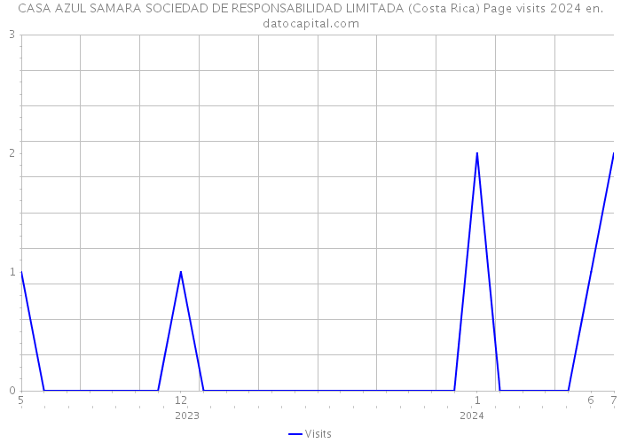 CASA AZUL SAMARA SOCIEDAD DE RESPONSABILIDAD LIMITADA (Costa Rica) Page visits 2024 