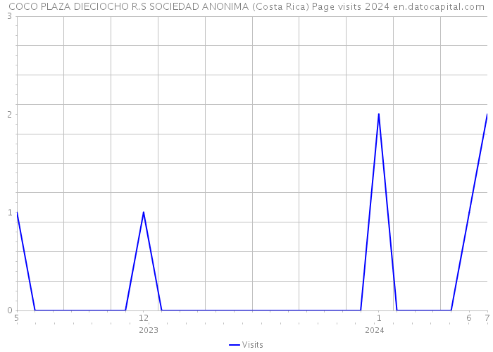COCO PLAZA DIECIOCHO R.S SOCIEDAD ANONIMA (Costa Rica) Page visits 2024 