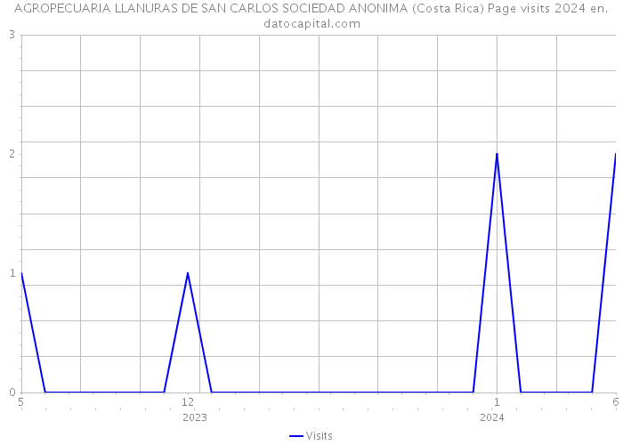 AGROPECUARIA LLANURAS DE SAN CARLOS SOCIEDAD ANONIMA (Costa Rica) Page visits 2024 