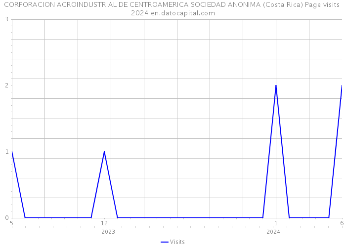 CORPORACION AGROINDUSTRIAL DE CENTROAMERICA SOCIEDAD ANONIMA (Costa Rica) Page visits 2024 