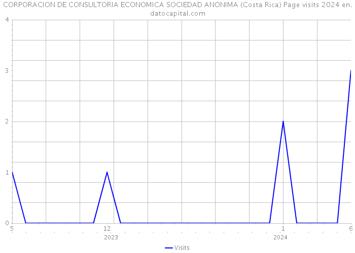 CORPORACION DE CONSULTORIA ECONOMICA SOCIEDAD ANONIMA (Costa Rica) Page visits 2024 
