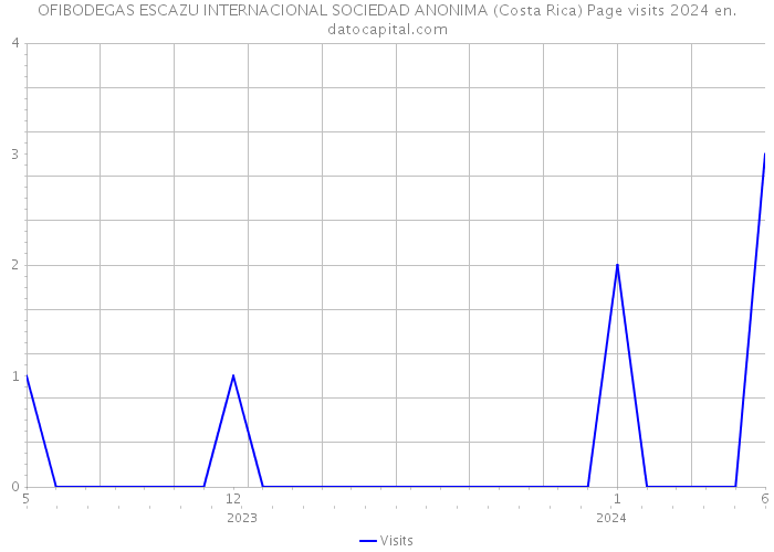 OFIBODEGAS ESCAZU INTERNACIONAL SOCIEDAD ANONIMA (Costa Rica) Page visits 2024 