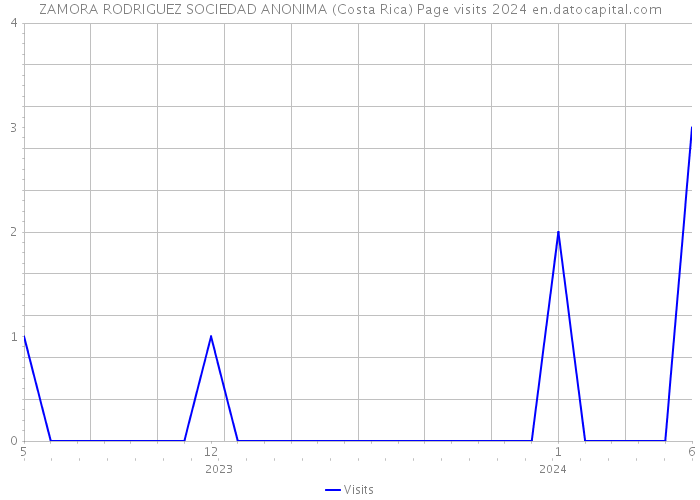 ZAMORA RODRIGUEZ SOCIEDAD ANONIMA (Costa Rica) Page visits 2024 