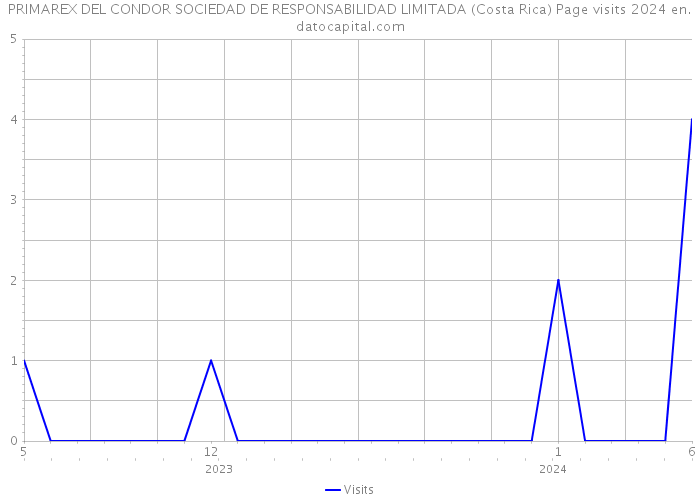 PRIMAREX DEL CONDOR SOCIEDAD DE RESPONSABILIDAD LIMITADA (Costa Rica) Page visits 2024 