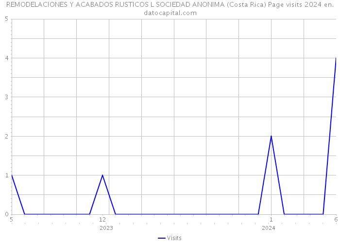 REMODELACIONES Y ACABADOS RUSTICOS L SOCIEDAD ANONIMA (Costa Rica) Page visits 2024 