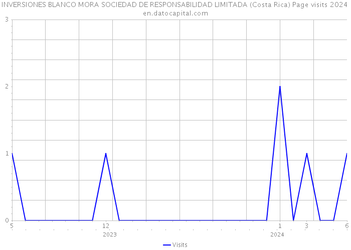INVERSIONES BLANCO MORA SOCIEDAD DE RESPONSABILIDAD LIMITADA (Costa Rica) Page visits 2024 