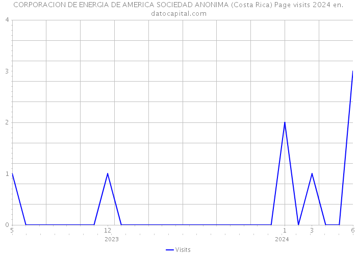 CORPORACION DE ENERGIA DE AMERICA SOCIEDAD ANONIMA (Costa Rica) Page visits 2024 