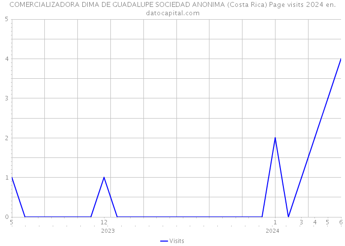 COMERCIALIZADORA DIMA DE GUADALUPE SOCIEDAD ANONIMA (Costa Rica) Page visits 2024 